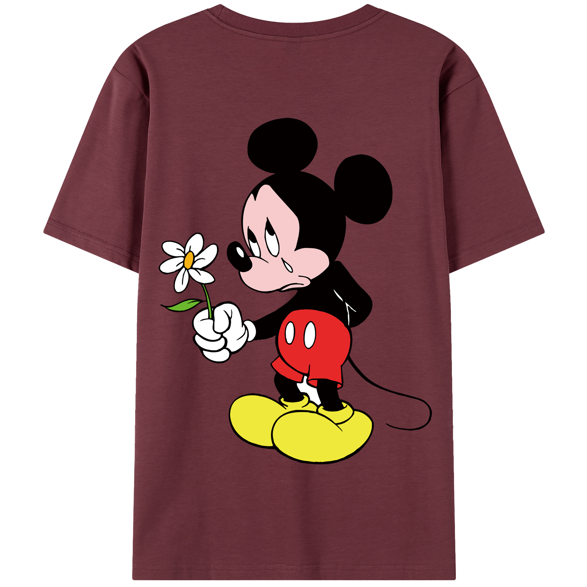 （画像用） ミッキーマウス Mickey Mouse 綿100％半袖Tシャツ（背面プリント）